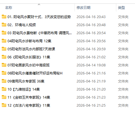 [阳宅]阳宅风水合集01~12