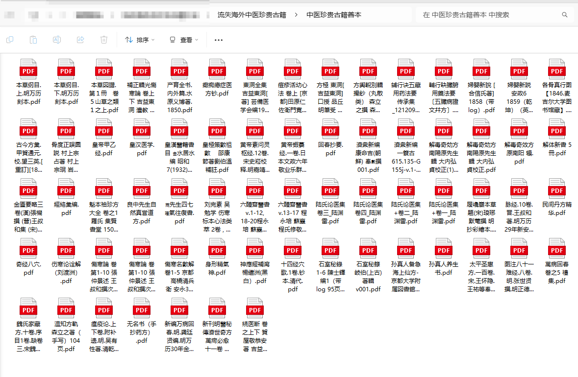  [流失海外中医珍贵古籍]中医珍贵古籍善本