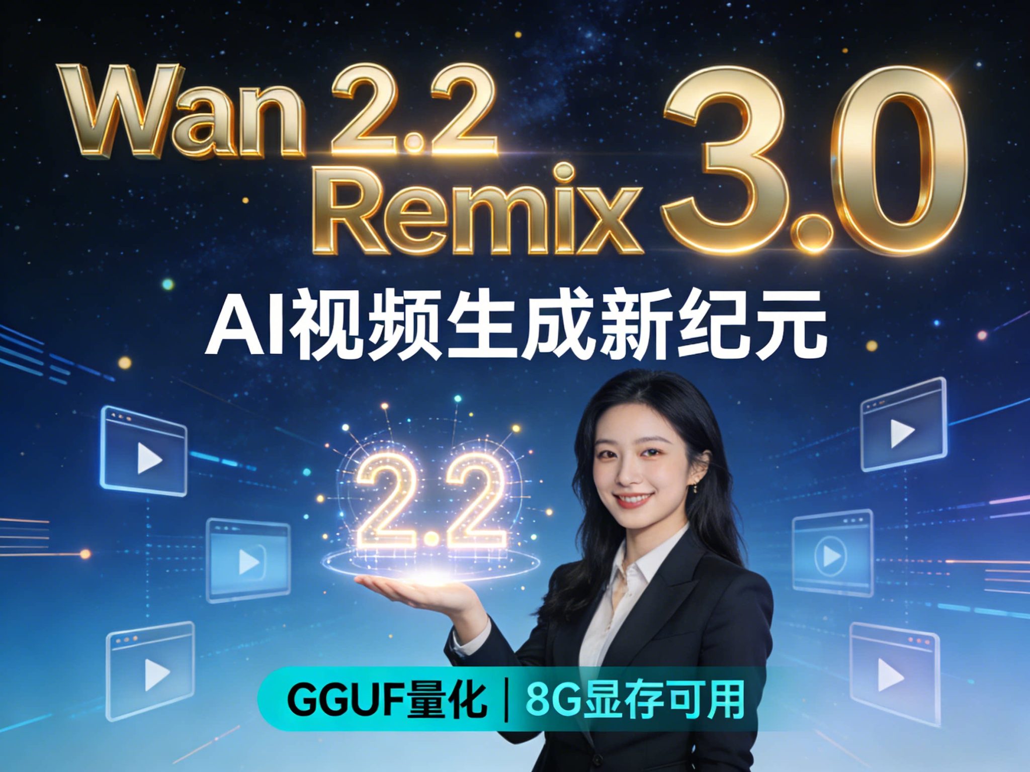 Wan 2.2视频生成软件整合包 文字或图像生视频 无限时长