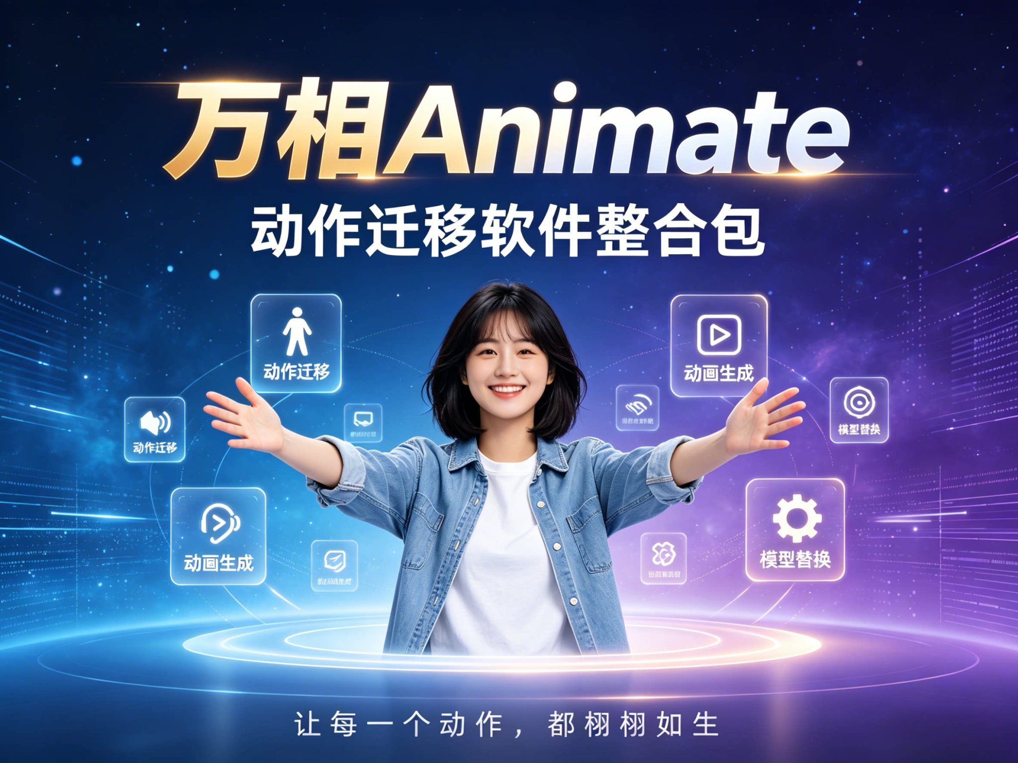 Wan animate 图片生成视频 动作迁移 角色替换 comfyui 整合包