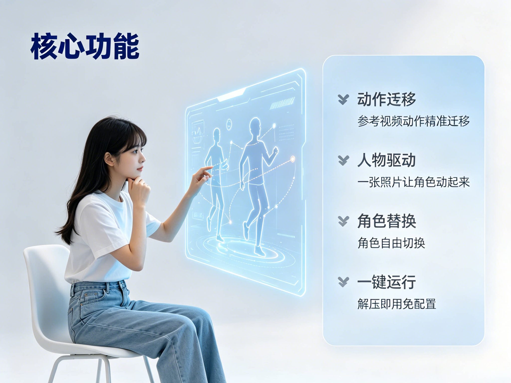 Wan animate 图片生成视频 动作迁移 角色替换 comfyui 整合包