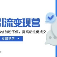 热点引流变现营，抖音高效引流，微信加粉不停，提高粘性促成交