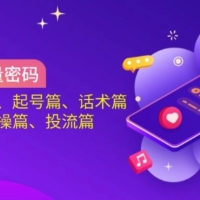 视频号流量密码：涵盖认知篇、起号篇、话术篇、选品篇、实操篇、投流篇