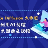 Stable Diffusion 大师班：利用 AI 创建艺术图像及视频（中英字幕 31 节课）