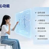 Wan animate 图片生成视频 动作迁移 角色替换 comfyui 整合包