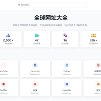多语言简洁网址导航单页HTML源码