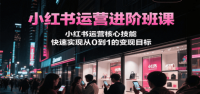小红书运营进阶班课，小红书运营核心技能，快速实现从0到1的变现目标