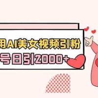 2024 利用 AI 美女视频引粉，单号日引 2000+，新手也能干，喂饭式教程