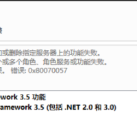 服务器管理器装“.NET Framework 3.5（含 2.0/3.0）”失败，错误 0x80070057（参数错误）