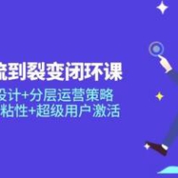 从引流到裂变闭环课：钩子设计+分层运营策略，朋友圈粘性+超级用户激活
