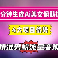 3分钟生成AI美女俯卧撑短视频：轻松起号，精准男粉流量变现利器！