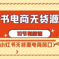 小红书电商 · 无货源打卡，抢先占领小红书无货源电商风口（10 节课）