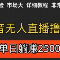 抖音无人直播6.0 简单无脑可矩阵 每天两小时轻松躺赚500+