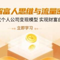 拆解富人思维与流量密码，掌握AI时代个人公司变现模型 实现财富自由新路径
