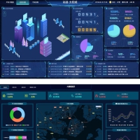 大数据可视化大屏电子沙盘网页模版集锦
