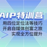 AIP训练营，用四位定位法等技巧，开启自媒体创富之旅，实现全方位提升