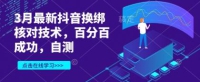 3月最新抖音换绑核查技术性，百分之百取得成功，测试