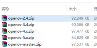opencv-2.4，opencv-3.4，opencv-4.x，opencv-5.x，opencv最新版源码