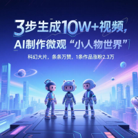 三步生成10W+视频，AI制作微观“小人物世界”科幻大片.