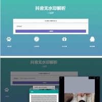 PHP开发抖音去水印在线解析源码下载