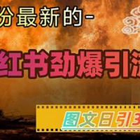 小红书的超劲爆引流方法方式，图文并茂日引300 轻轻松松转现1W