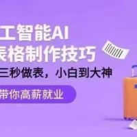 人工智能-AI处理表格制作技巧ExcelWPS三秒做表