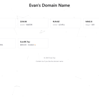 域名展示HTML模板  Evan's Domain Name 页面上线！动态粒子背景 + 明暗主题切换，域名卡片设计超吸睛