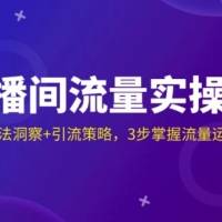 直播间流量实操课：机制拆解+算法洞察+引流策略，3步掌握流量运营核心逻辑