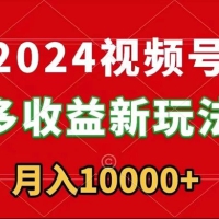 2024 视频号多收益新玩法，每天 5 分钟，月入 1w+，新手小白都能简单上手