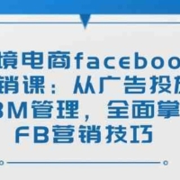 跨境电商facebook营销课：从广告投放到BM管理，全面掌握FB营销技巧