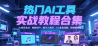 热门AI工具实战教程合集，AI音乐生成、视频创作、数字人制作、CG角色动画、视频编辑等