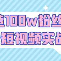 打造100w粉丝抖音短视频实战