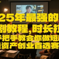 最强短剧项目手把手教会你做短剧首选赛道