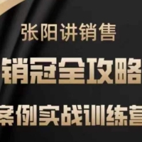 张阳讲销售实战训练营​案例训练销冠全攻略