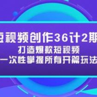 短视频创作36计2期：打造爆款短视频所需的各类开篇技巧，提升视频吸引力