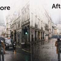 2020 最新PS下雨特效插件Photoshop插件一键模拟降雨