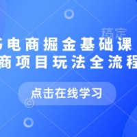 小红书电商掘金课电商项目玩法全流程拆解