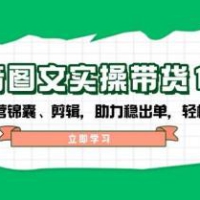 抖音图文带货实操第15期：账号运营锦囊、剪辑，助力稳出单，轻松月入N万
