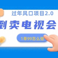 过年风口项目卖电视会员，1 单 99 元，小白好上手