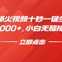 视频号爆火视频十秒一键生成，日入3000+，小白无脑操作
