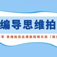 用编导的思维拍剪，教你用编导思维拍剪出爆款视频片段（镜头语言）