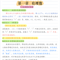 【资源】初中全年级数学知识点归纳总结彩色配图笔记