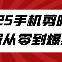 2025手机剪映剪辑从零到爆款