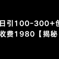 抖音引流创业粉单日 100-300 创业粉