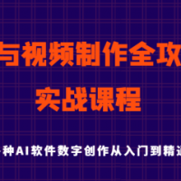 AI与视频制作全攻略从入门到精通实战课程，多种AI软件数字创作知识与技能